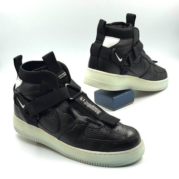 Nike Air Force 1 Mid Utility 'Black Half Blue' - Picture 5 of 10